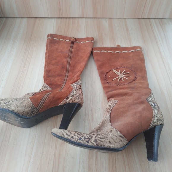 Pelle Moda Womens Heeled Boots Size 8.5 - Picture 1 of 14